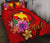 Papua New Guinea Polynesian Quilt Bed Set - Floral With Seal Red Red - Polynesian Pride