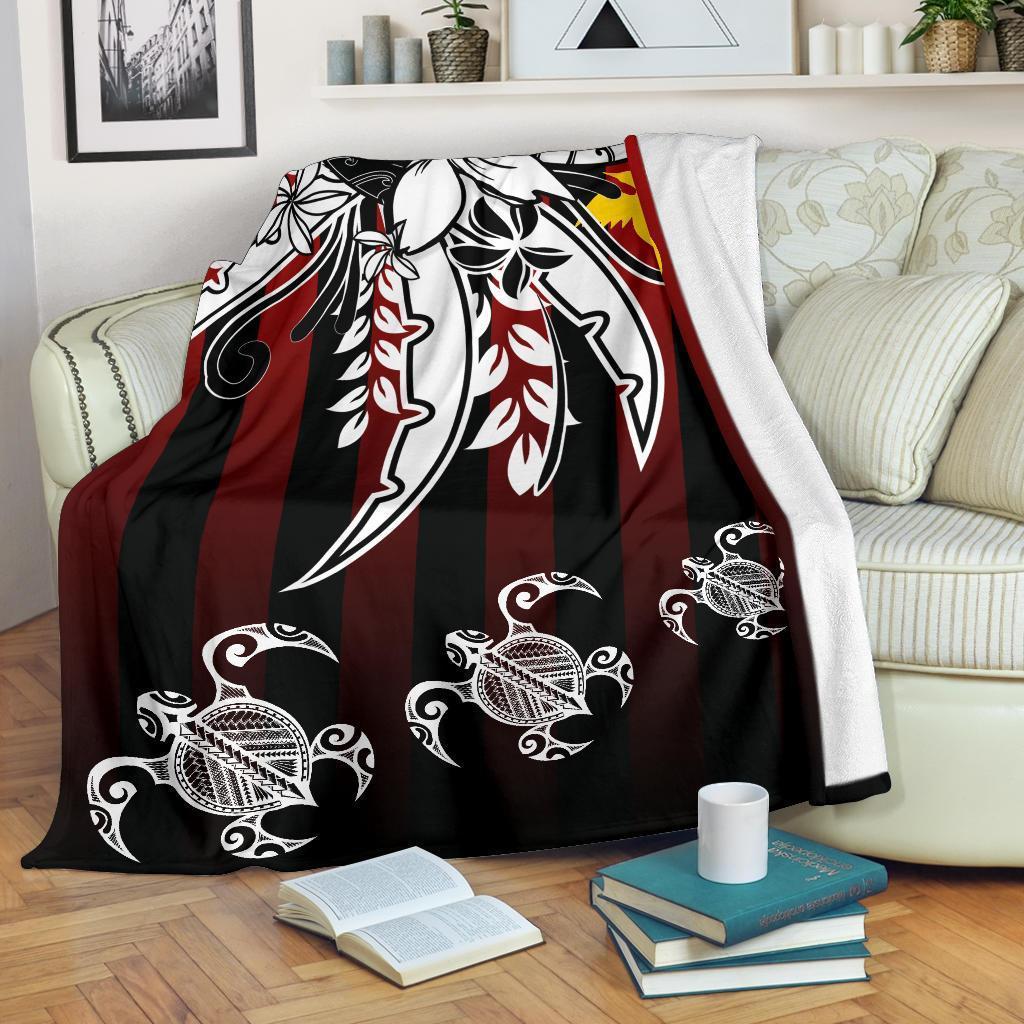 Papua New Guinea Premium Blanket - Vertical Stripes Style - Polynesian Pride