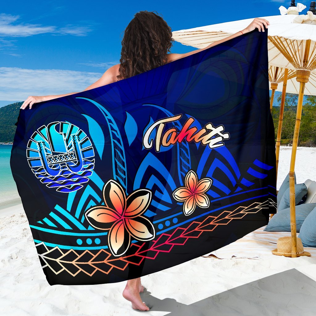 Tahiti Sarong - Vintage Tribal Mountain One Style One Size Blue - Polynesian Pride