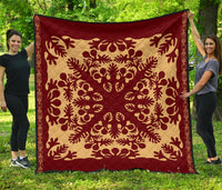 Hawaiian Quilt Vintage Premium Quilt Red - Polynesian Pride
