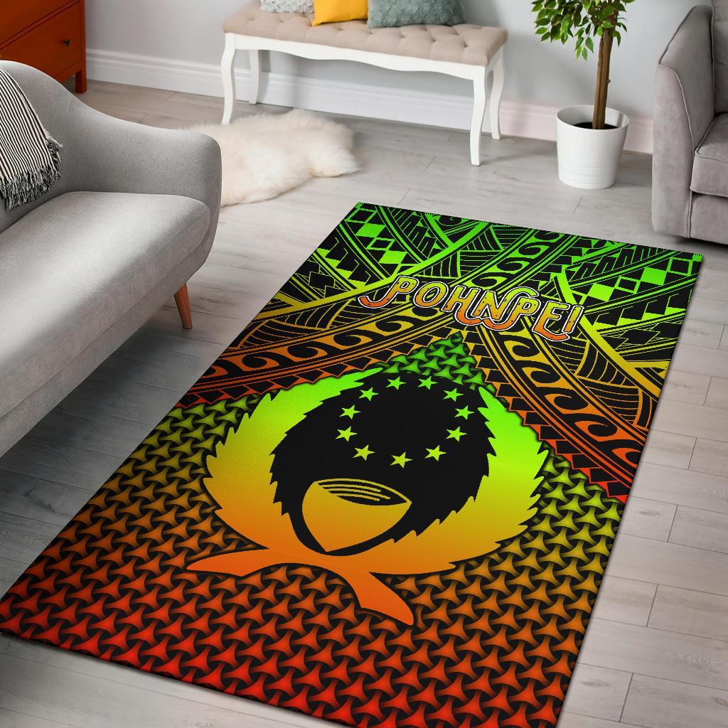 Polynesian Pohnpei Area Rug - Reggae Vintage Polynesian Patterns Reggae - Polynesian Pride