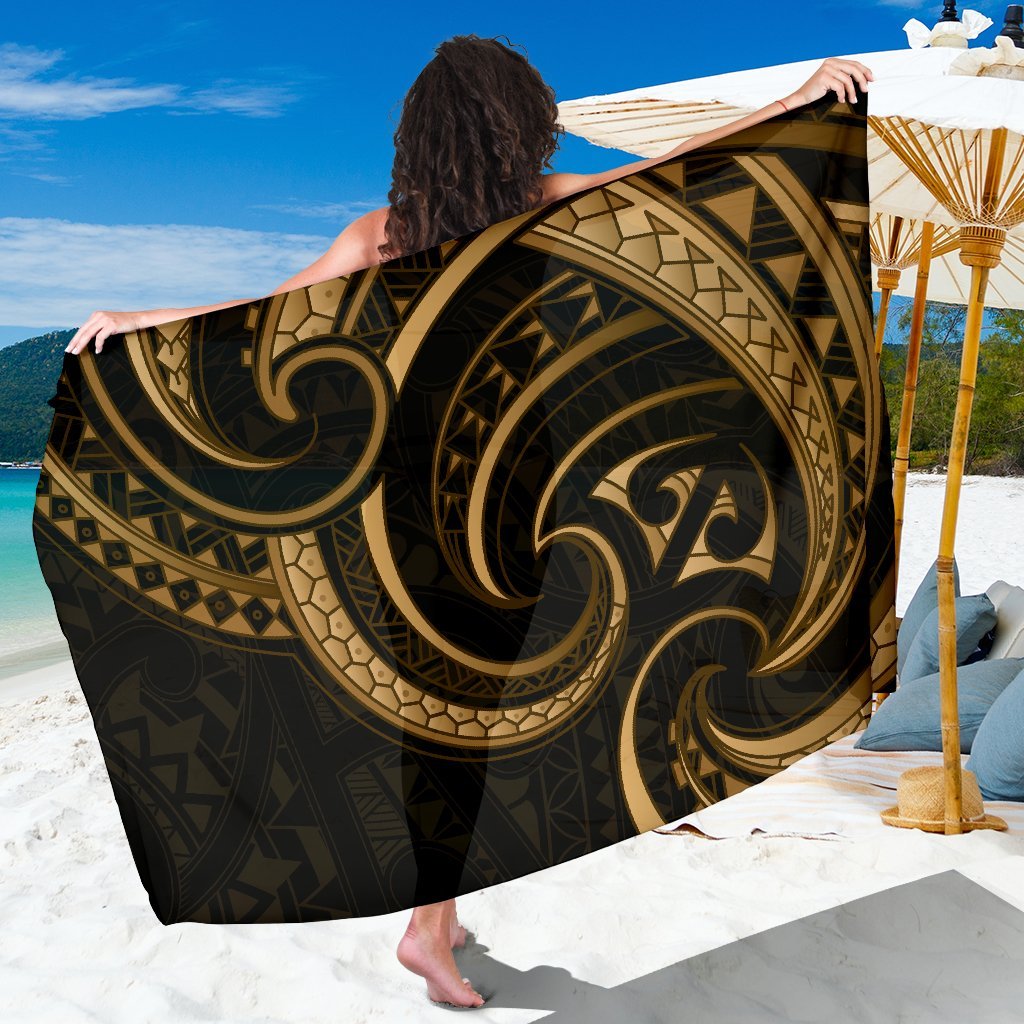 New Zealand Maori Mangopare Sarong Polynesian - Gold Sarong One Size Gold - Polynesian Pride