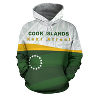 Cook Islands Hoodie Cook Islands Flag Turtle Tattoo - Polynesian Pride