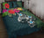 Tahiti Polynesian Quilt Bed Set - Hibiscus Turtle Tattoo Blue - Polynesian Pride