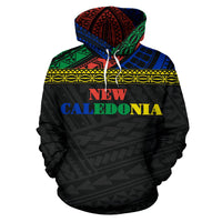New Caledonia All Over Hoodie Polynesian Color Style - Polynesian Pride
