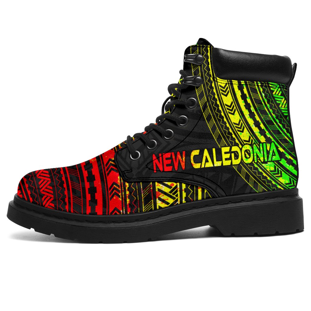 New Caledonia Leather Boots - Polynesian Reggae Chief Version Reggae - Polynesian Pride