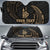 Polynesian New Caledonia Custom Personalised Sun Shades - Gold Tribal Wave Auto Sun Shade Universal Fit Gold - Polynesian Pride