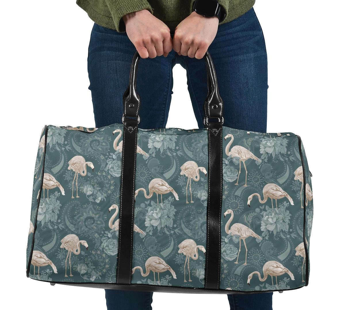 Hawaii Tropical Flamingos And Tropical Plants Hawaii Travel Bag Travel Bag One size Black - Polynesian Pride
