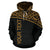 Niue Polynesian Custom Hoodie Curve Gold - Polynesian Pride