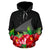 Tokelau Polynesian Hoodie Black Hibiscus - Polynesian Pride