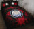 Marshall Islands Polynesian Quilt Bed Set Hibiscus Red Black - Polynesian Pride