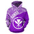 Hawai Hoodie Hawaii Kanaka Maoli Polynesian Tattoo Purple White Version - Polynesian Pride