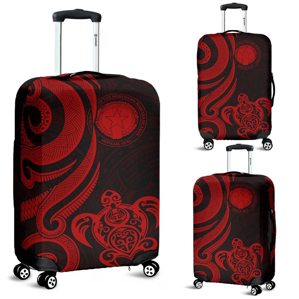 Northern Mariana Luggage Covers - Tentacle Turtle Red Red - Polynesian Pride