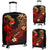 Hawaii Polynesian Luggage Covers - Plumeria Flowers And Waves Red - Polynesian Pride