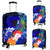 CNMI Luggage Covers - Humpback Whale with Tropical Flowers (Blue) - Polynesian Pride