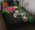 Tahiti Polynesian Quilt Bed Set - Hibiscus Turtle Tattoo Black - Polynesian Pride