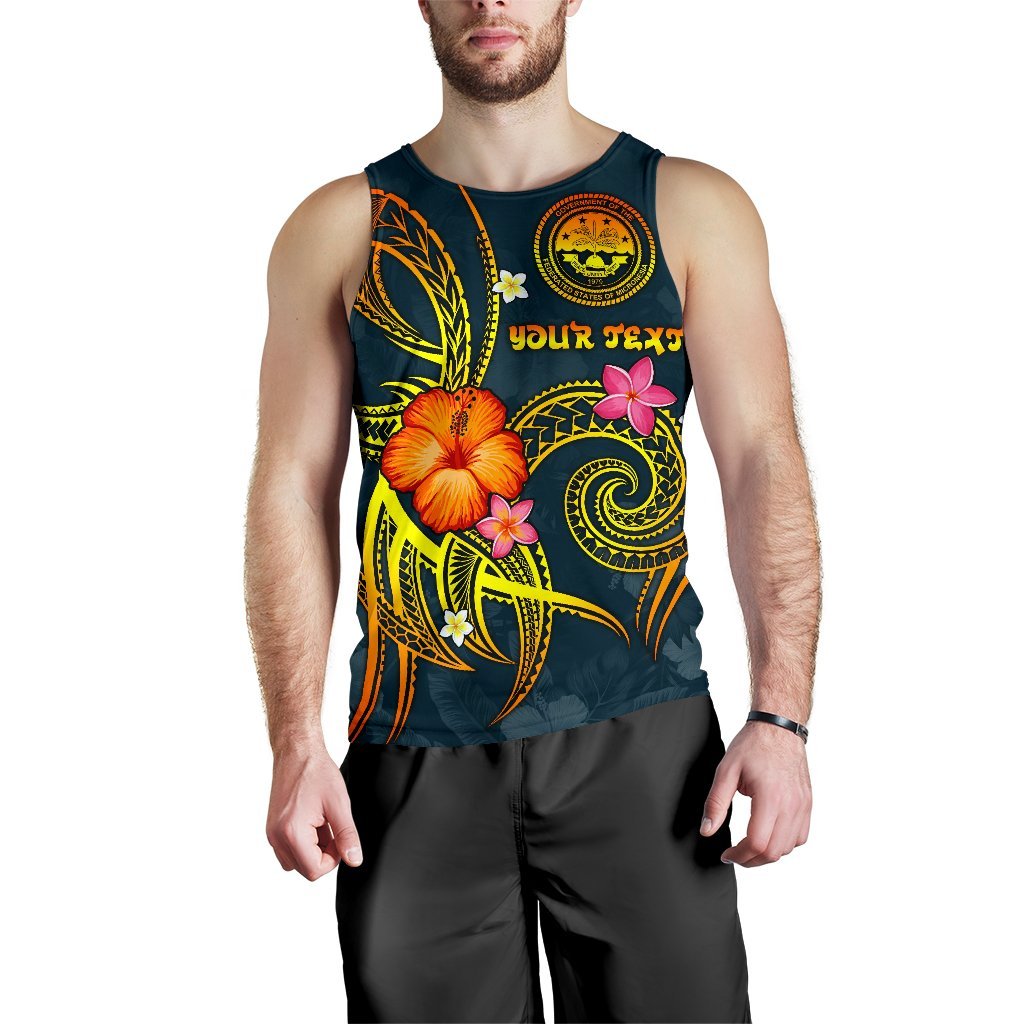 Federated States of Micronesia Polynesian Personalised Men's Tank Top - Legend of FSM (Blue) - Polynesian Pride