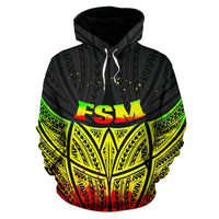 Federated States of Micronesia Polynesian Hoodie Reggae Pride Map nd Seal - Polynesian Pride