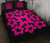 Hawaiian Quilt Bed Set Royal Pattern - Black And Pink - A1 Style - Polynesian Pride