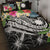 Nauru Polynesian Quilt Bed Set - Summer Plumeria (Black) Black - Polynesian Pride