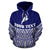 Yap Polynesian Custom Zip up Hoodie Blue Pride Map and Seal - Polynesian Pride