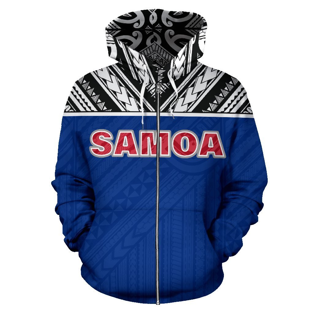 Samoa All Over Zip up Hoodie Polynesian New Version - Polynesian Pride