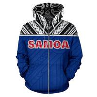 Samoa All Over Zip up Hoodie Polynesian New Version - Polynesian Pride