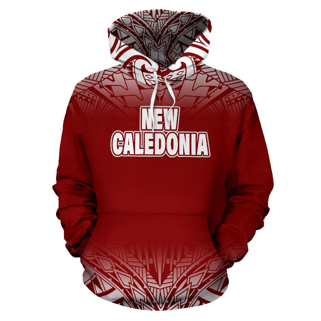 New Caledonia All Over Hoodie Fog Red - Polynesian Pride
