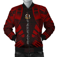 Vanuatu Men Bomber Jackets - Polynesian Tattoo Red Red - Polynesian Pride