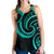 New Zealand Maori Mangopare Women Racerback Tank Polynesian - Turquoise Turquoise - Polynesian Pride