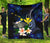 Polynesian Hawaii Premium Quilt - Turtle With Plumeria Flowers Blue - Polynesian Pride