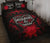 Marquesas Islands Polynesian Quilt Bed Set Hibiscus Red Black - Polynesian Pride