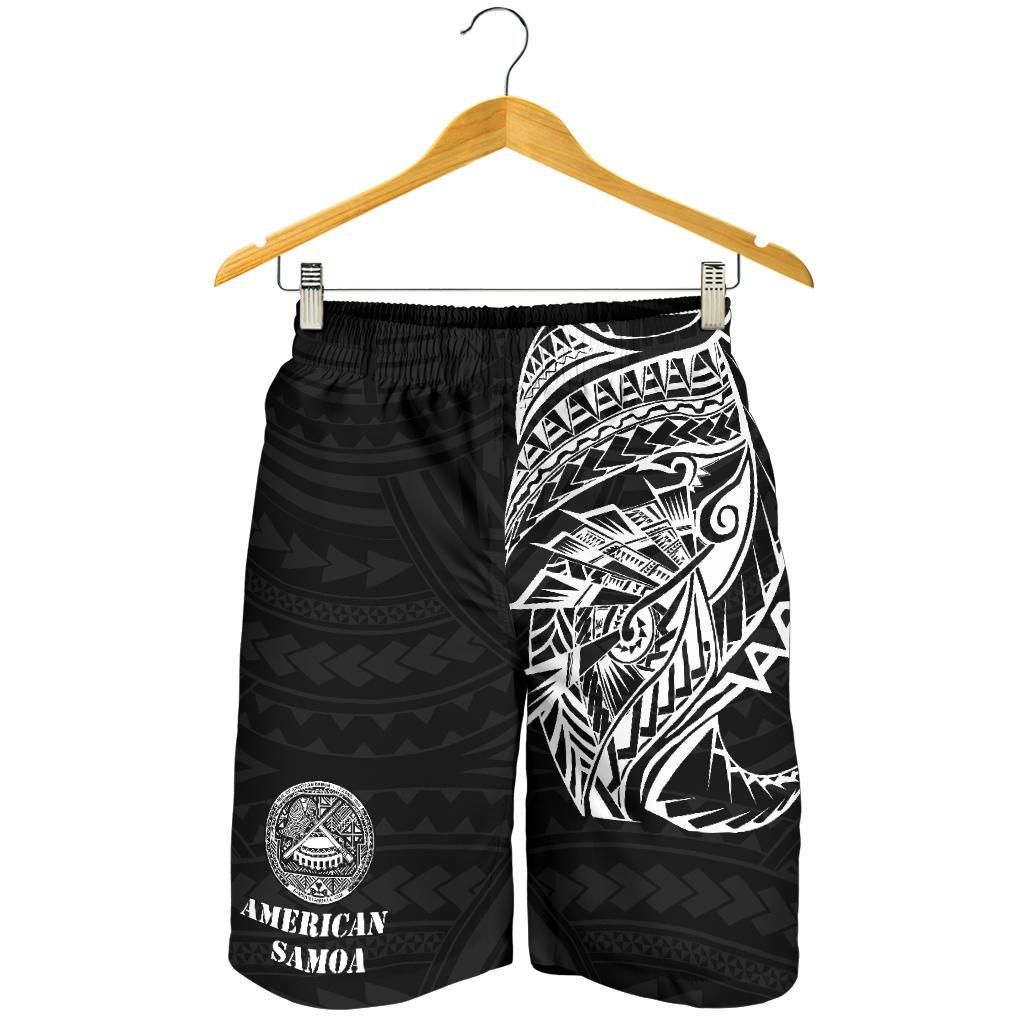 American Samoa Tattoo Men Shorts Polynesian Style Black - Polynesian Pride