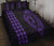 Hawaii Kakau Makau Fish Hook Polynesian Quilt Bed Set - Purple - Polynesian Pride