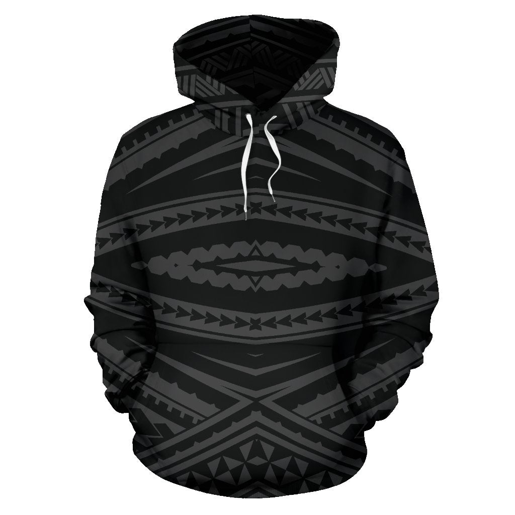 Hawaii Hoodie Polynesian Tatau Gray Pullover Unisex Art - Polynesian Pride