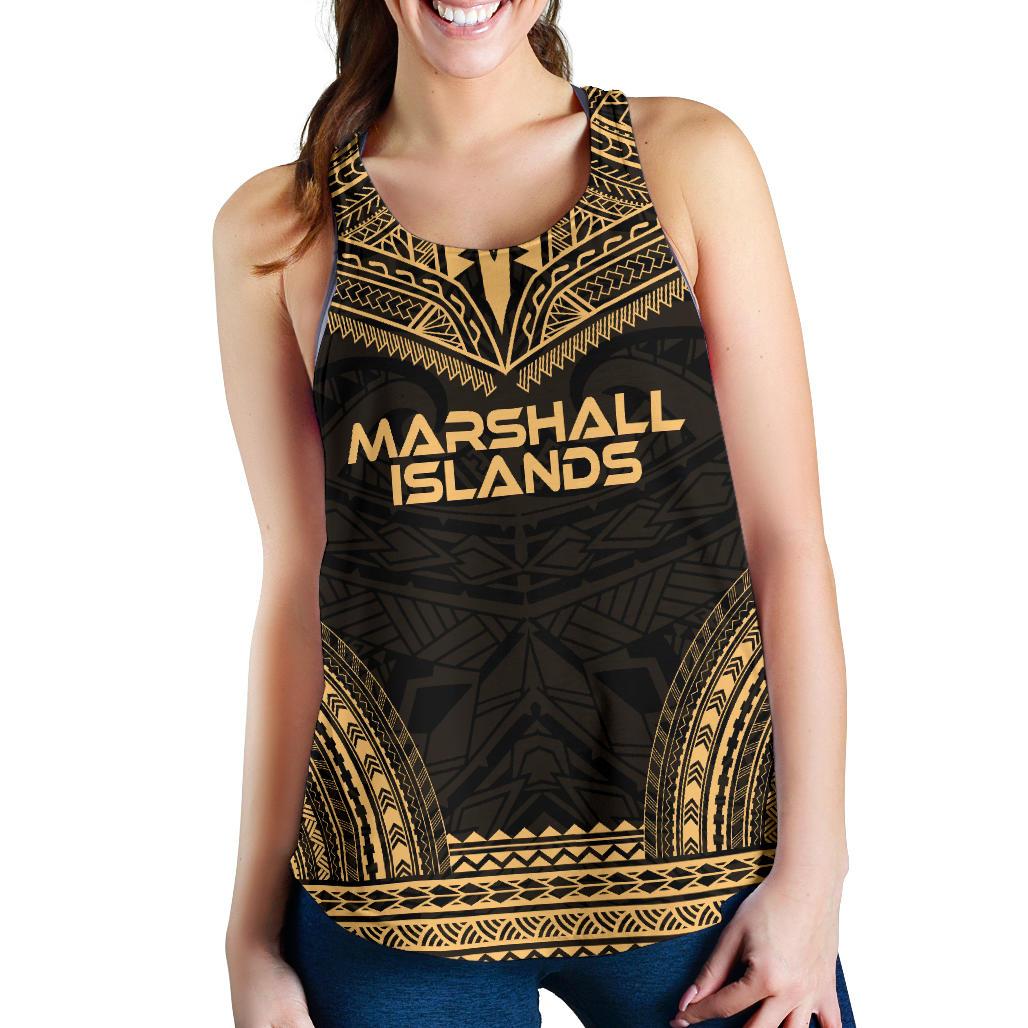 Marquesas Islands Women's Racerback Tank - Polynesian Chief Gold Version Gold - Polynesian Pride