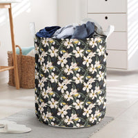 Tropical Toucans Hibiscus Palm Leaves Hawaii Laundry Basket Laundry Basket One Size Black - Polynesian Pride