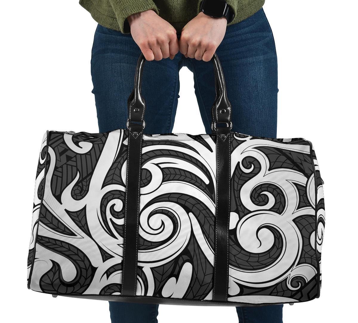 Polynesian Maori Ethnic Ornament Gray Hawaii Travel Bag Travel Bag One size Gray - Polynesian Pride