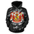 Polynesian Royal Coat of Arms Kanaka Map Hawaii Custom Hoodie Gray - Polynesian Pride