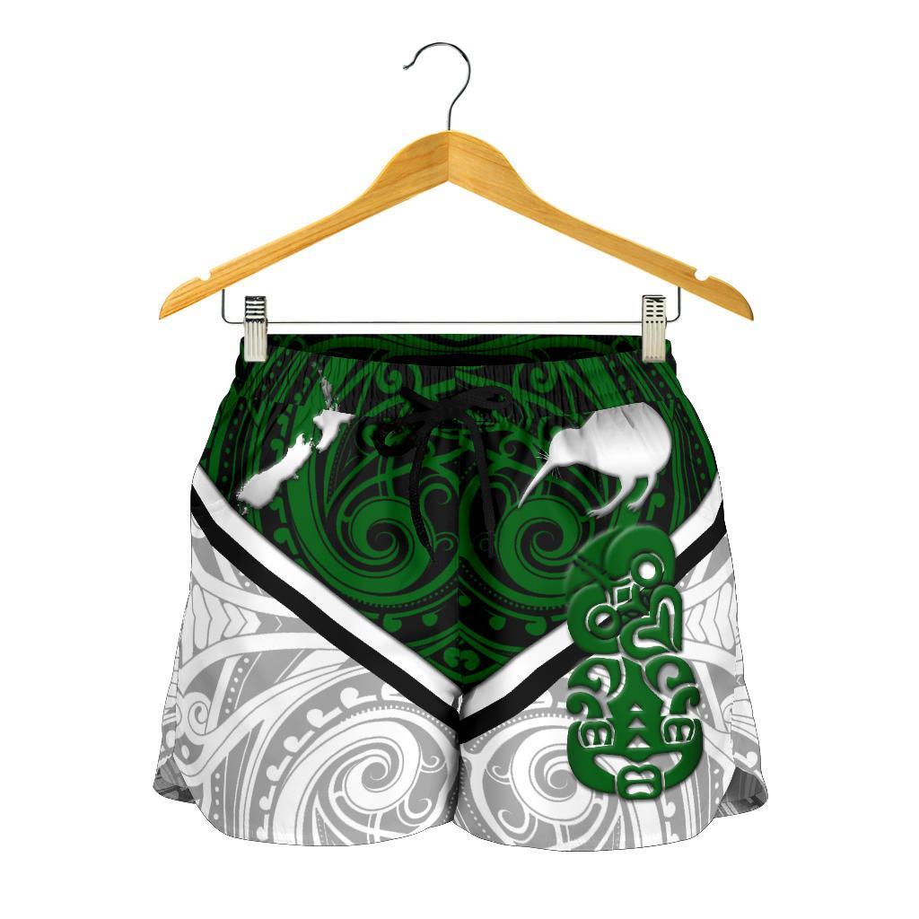 New Zealand Maori Rugby Women Shorts Pride Version - White Women's Shorts - Maori White - Polynesian Pride