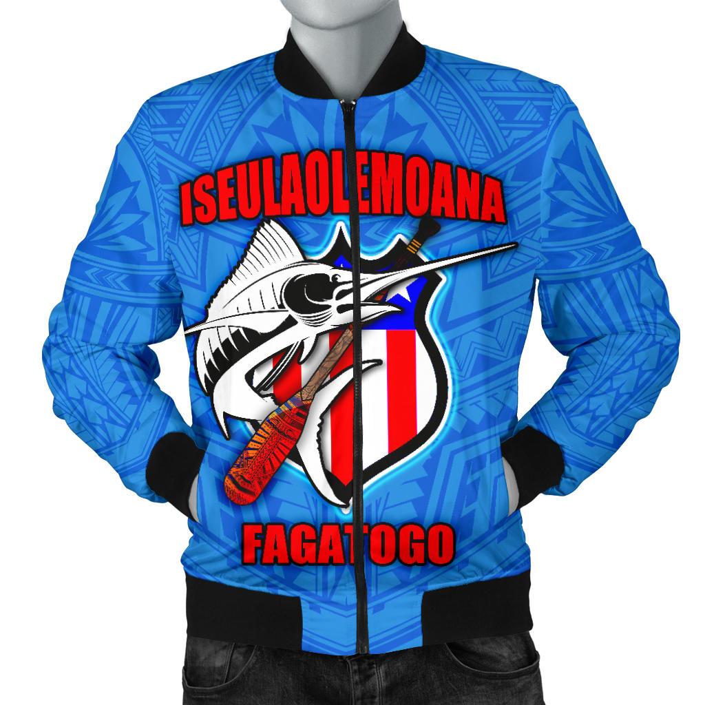 American Samoa Polynesian Men's Bomber Jacket - Iseulaolemoana Fagatogo - Polynesian Pride