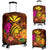 Hawaii Turtle Tribal Map Hibiscus Plumeria Luggage Covers Orange - Polynesian Pride