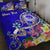 FSM Custom Personalised Quilt Bed Set - Turtle Plumeria (Blue) Blue - Polynesian Pride