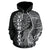 Tahiti Polynesian Custom Zip up Hoodie Coconut Black - Polynesian Pride