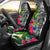 Tuvalu Car Seat Covers White - Turtle Plumeria Banana Leaf Universal Fit White - Polynesian Pride