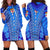 Fiji Drua Women Hoodie Dress Tapa Blue - Polynesian Pride