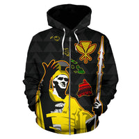 Hawaiian King Guardian Zip up Hoodie - Polynesian Pride