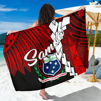 Samoa Polynesian Sarong - Tribal Wave Tattoo Flag Color One Style One Size Red - Polynesian Pride
