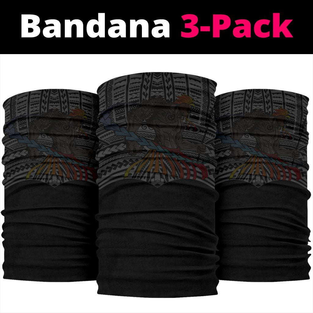 Hawaii Polynesian Warrior Kanaka Anchor Bandana 3-Pack - AH - Grey - Polynesian Pride