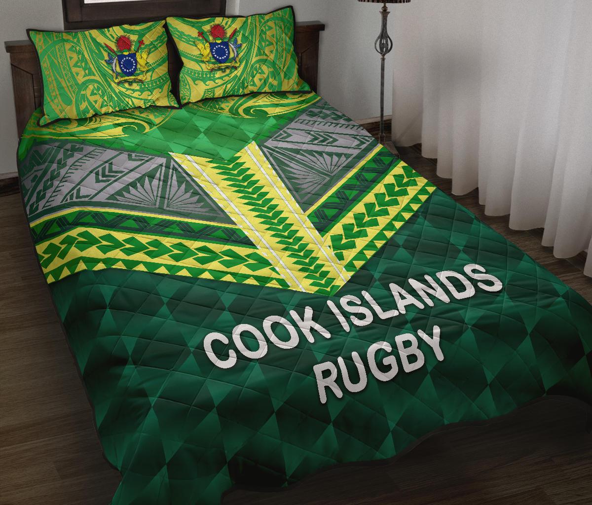 Cook Islands Ruby Quilt Bed Set Style Green - Polynesian Pride